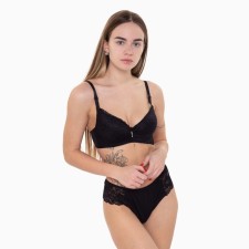 Women's bra, black color, size 80V