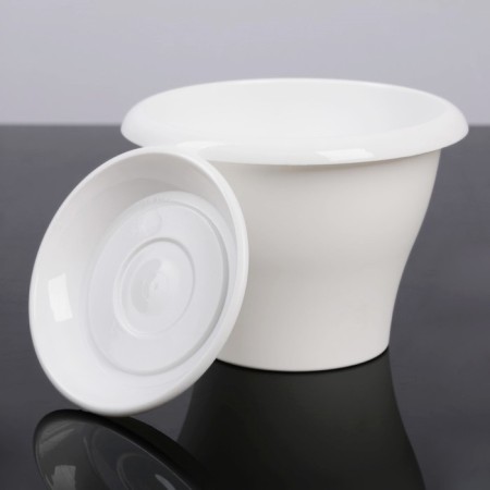 Plastic pot "Gamma", d = 22, with a pallet, white-2