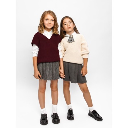 Жилет для девочки Amarobaby Knit, рост 146 см, цвет бордовый-8