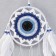 Dreams with the music of the wind "From the evil eye" 4 tubes white feathers 61x16 cm