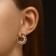 Earrings with pearls "bead" pea, color gold