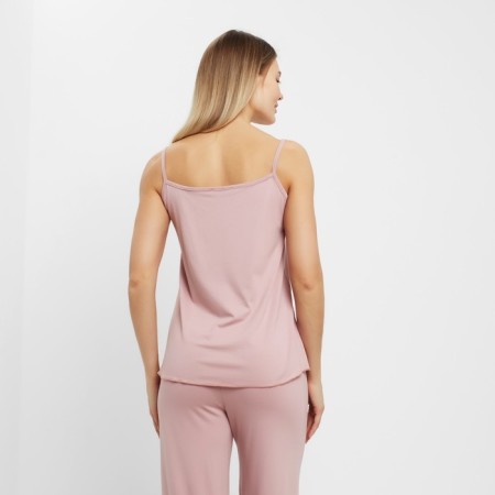 Female pajamas (T -shirt, pants) Powder color, size 48-4