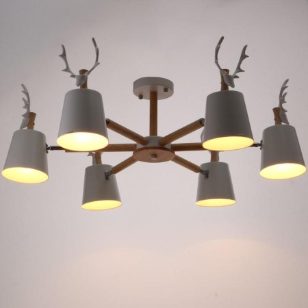 Chandelier 1073/6wt E27 60W white 85x85x50 cm Bayerlux-1