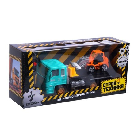 Radio -controlled “Evaciatorial” truck, with a loader, works from batteries, mix-6