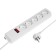Network filter Unit, 5 nests, 1.5 m, 10 a, 2200 watts, with salary, white