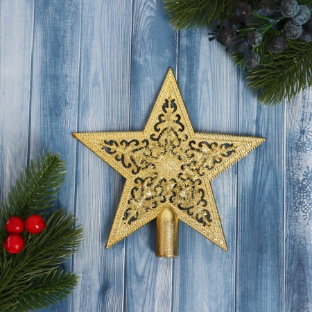 Top "Star" patterned, 15x14 cm, gold-2