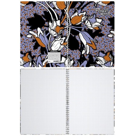 A common notebook with a plastic cover on the Erichkrause® Tulips, A4, 80 sheets, cell-1