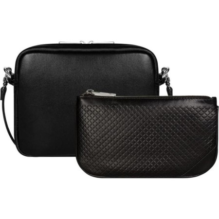 Cross-Bodi bag with Mumi zipper, with a cosmetic bag, black color-1