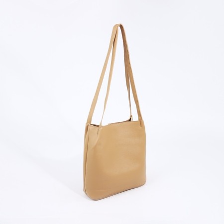 Bag Women's Tout on the valve, beige color-1