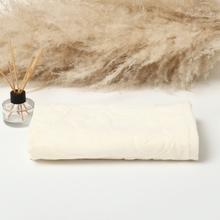 Terry towel Biscottom, 50x80cm, milk color, 460g/m, cotton