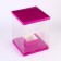 Box for flowers with a vase and PVC windows are folding, 23 x 30 x 23 cm, plain, lavender