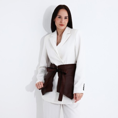 Women's belt, type of basca, width 73 cm, brown color-2
