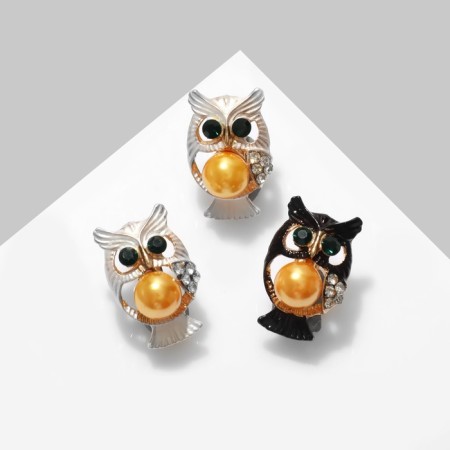 Brooch "Eagle Busina" Mini, Color Mix in Gold (indivisible packing 12 pcs., Price per pcs.)