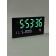 Electronic wall clock, thermometer calendar, 47.5 x 25.3 cm, green cyfras 10.8 x 5.3 cm 107662