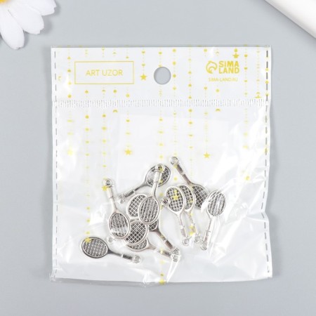 Decor for creativity Metal "Rocket" set 12 pcs silver 1x2.8 cm-2