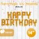 Foil ball 14 "Happy Birthday", title letters, color gold