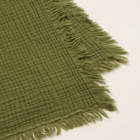 Plaid SL Home 4x layin. Muslin 130*170 cm, central green 100% cotton-8