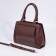 Women's bag El Masta with a zipper, 2 outer pockets, a long belt, coffee color