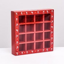 Box for 16 sweets, red 