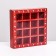 Box for 16 sweets, red "bunnies" 17.7 x 17.7 x 3.8 cm