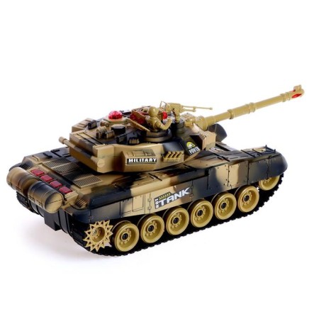 The radio -controlled “defender”, with a battery, light and sound effects, brown color-3
