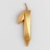 Candle in the Cake "Fine", number "1", gold metallic, 6.5 cm