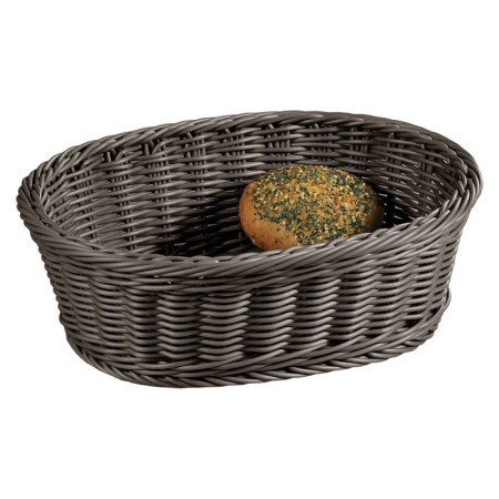 Wicker basket Kesper, size 29.5x23x9.5 cm, color gray color