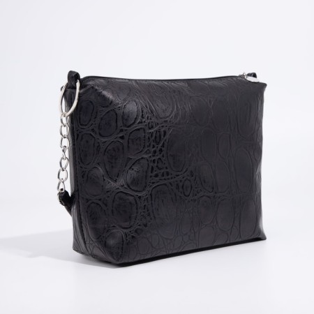 Bag Cross-Bodi with a zipper, black color-2