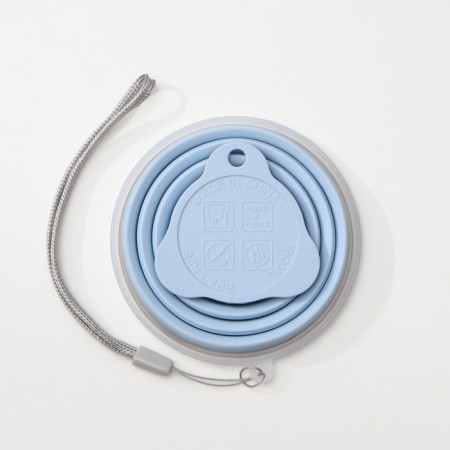 A silicone cup folding with a lid of the Aille, 180 ml, 9 × 8.5 × 9 cm, color mix-4