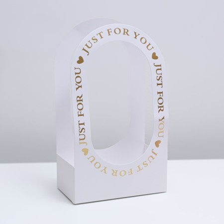 Box-Obel for flowers "for you" 22 × 12 × 38 cm, white-1
