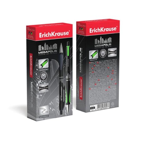 Handle Automatic MEGAPOLIS Concept, rubber emphasis, node 0.7 mm, black ink, letter line length 1000 meters-5
