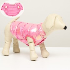 Dog jacket two -sided with weighting, size 8 (ds 23 cm, og 30, osh22 cm), pink