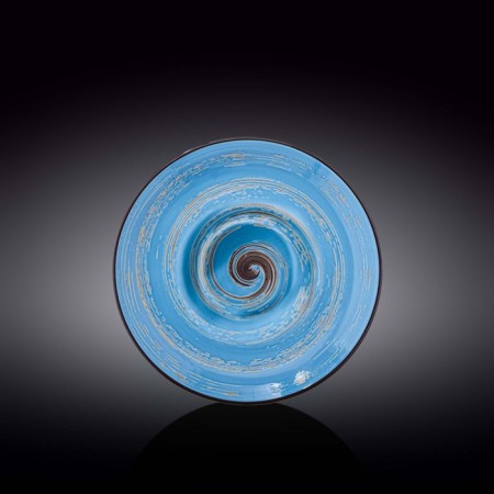 Deep plate Wilmax England Spiral, D = 22.5 cm, 1.1 L, Blue color