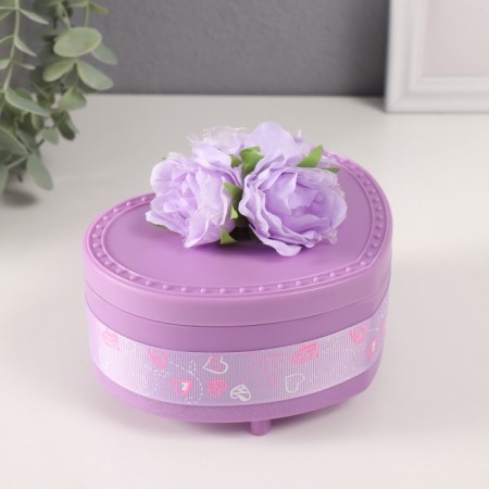 Musical Mechanical Mechanical "Tender Roses" Violet 12x13.5x10.5 cm-1
