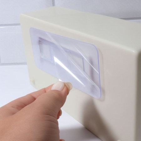 Organizer for storage, 2 sections, 22.5 × 13.5 × 12 cm, milk/transparent color-9