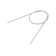 The knitting needles are circular, metal, 100 cm/2.5 mm