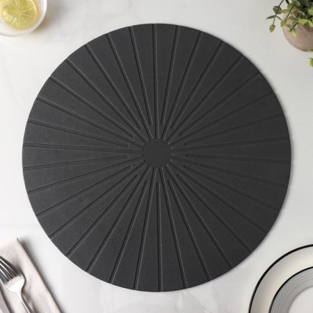 Serving napkin on the table "Ra", d = 36 cm, color gray color-3