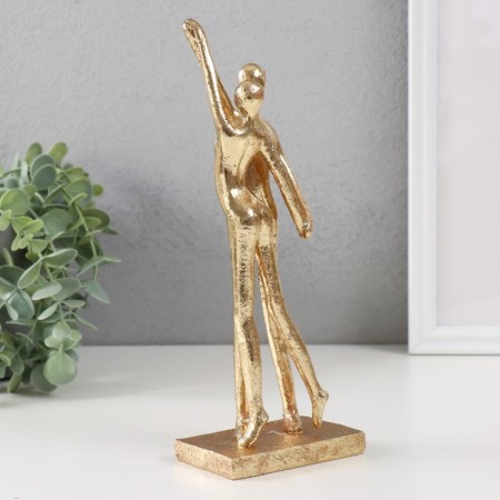 Souvenir Polystone "Two: Fidelity" Gold 25.5x9.5x5.5 cm-1