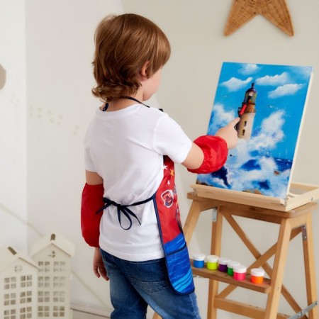 Apron with overshrower children's "Cars", 49x39 cm-5