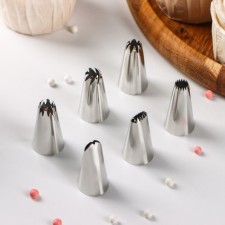 A set of pastry tunes, d = 2 cm, 6 pcs Mix shape