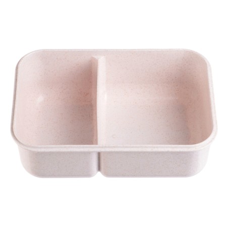 Lunch box with compartments for food, food container, 1.1 l, 21.5 x 7.6 x 15 cm, beige-2