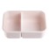 Lunch box with compartments for food, food container, 1.1 l, 21.5 x 7.6 x 15 cm, beige