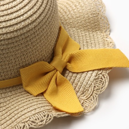 Hat for a girl with a bow Minaku, p. 52, central brown-5