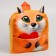 Baby backpack for a girl "Fox" with a heart