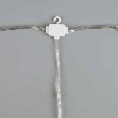 Smart garland "Curtain" 2 × 2 m Rosa, IP20, silver thread, 400 LED, application, glow RGB, USB-9