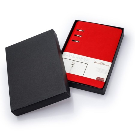 Deliciper of Leduced A5, 120 sheets on Firenze rings, artificial leather cover, block 70g/m2, gray block-12