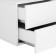 Tumbling bedside Elton No. 2 Obvodnoye, 400x320x360, white/MDF white glossy