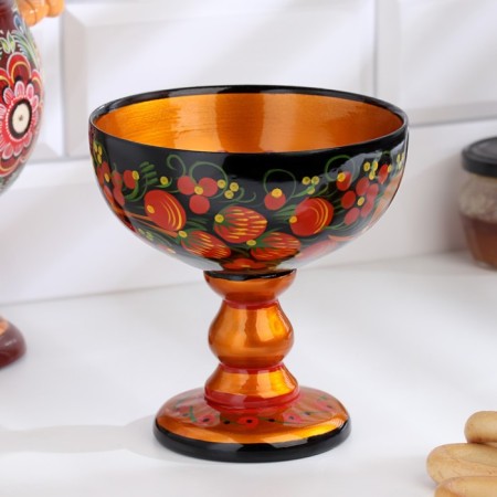 Конфетница, 14,5×15 см, хохлома-1