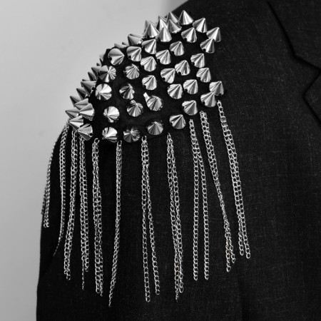 Brooch "Epipol" spikes, silver color