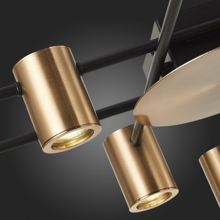 Ceiling lamp ST LUCE. SL1207.402.08. Veroli. 8x7 W, GU10, 85x85x11 cm, black color-7